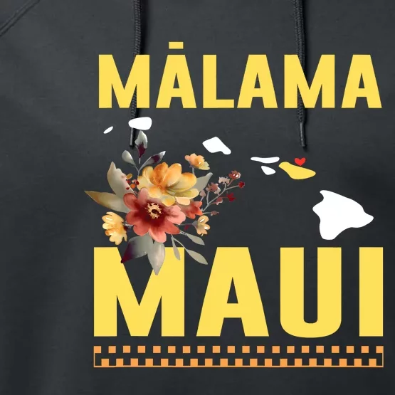 Malama Maui Malama Strong Hawaii Performance Fleece Hoodie