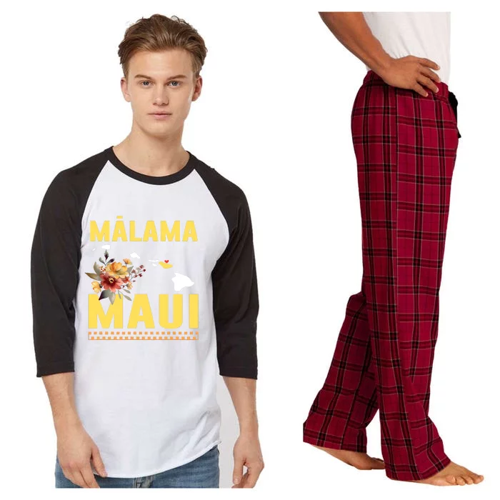 Malama Maui Malama Strong Hawaii Raglan Sleeve Pajama Set