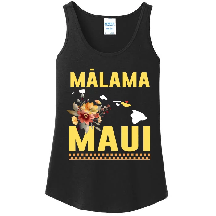 Malama Maui Malama Strong Hawaii Ladies Essential Tank