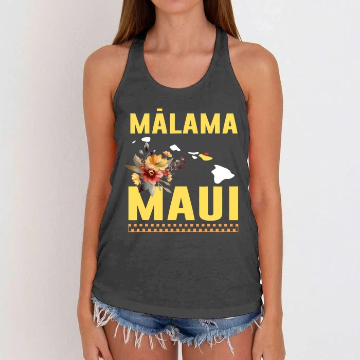 Malama Maui Malama Strong Hawaii Women's Knotted Racerback Tank