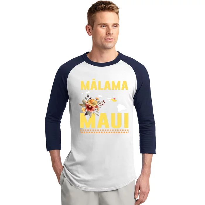 Malama Maui Malama Strong Hawaii Baseball Sleeve Shirt