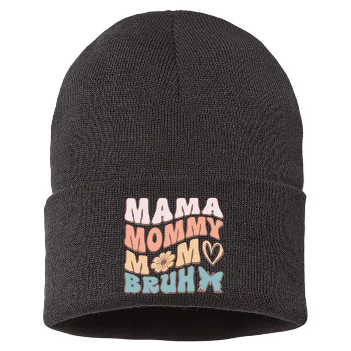 Mama Mommy Mom Bruh Sustainable Knit Beanie