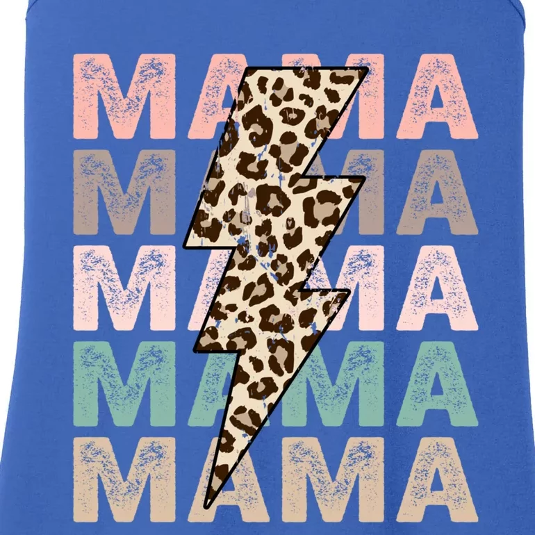 Mama Mama Mama With Leopard Lightning Bolt Meaningful Gift Ladies Essential Tank