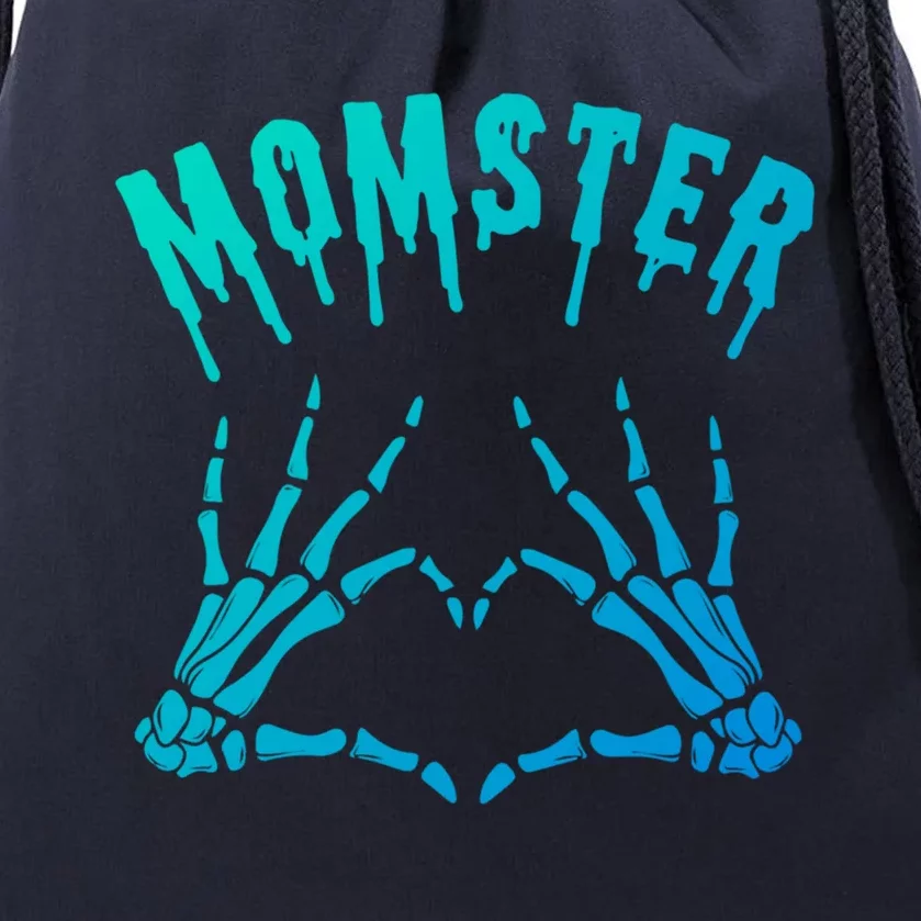 Momster Mommy Mother Monster Halloween Matching Costume Gift Funny Gift Drawstring Bag