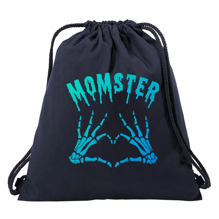 Momster Mommy Mother Monster Halloween Matching Costume Gift Funny Gift Drawstring Bag