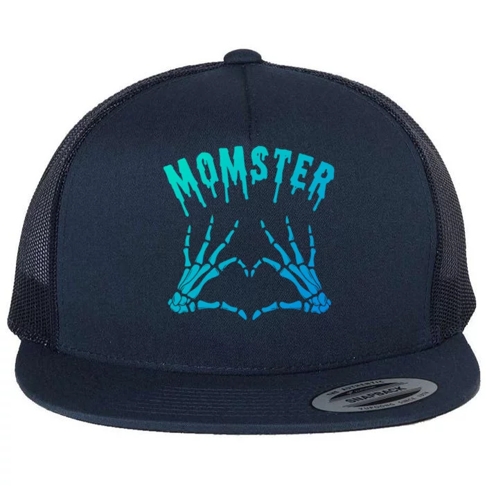 Momster Mommy Mother Monster Halloween Matching Costume Gift Funny Gift Flat Bill Trucker Hat