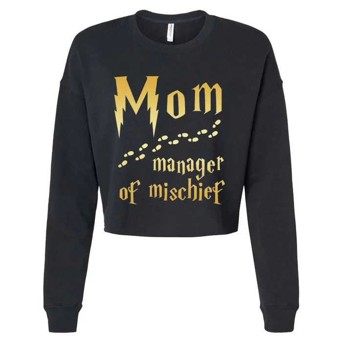 Magical Mom Manager Of Mischief Cropped Pullover Crew