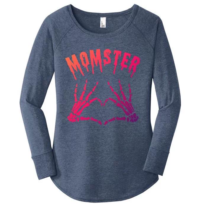 Momster Mommy Mother Monster Halloween Matching Costume Gift Funny Gift Women's Perfect Tri Tunic Long Sleeve Shirt