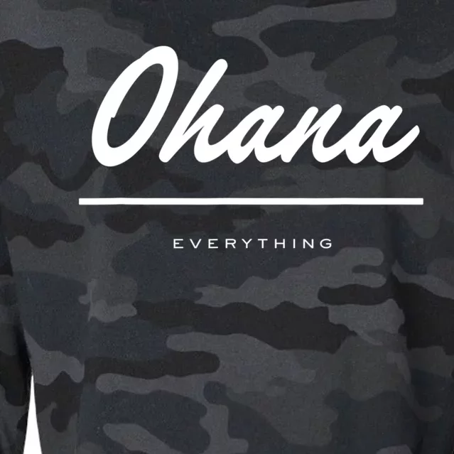 McKenzie Milton Merch Ohana Over Everything White Cropped Pullover Crew