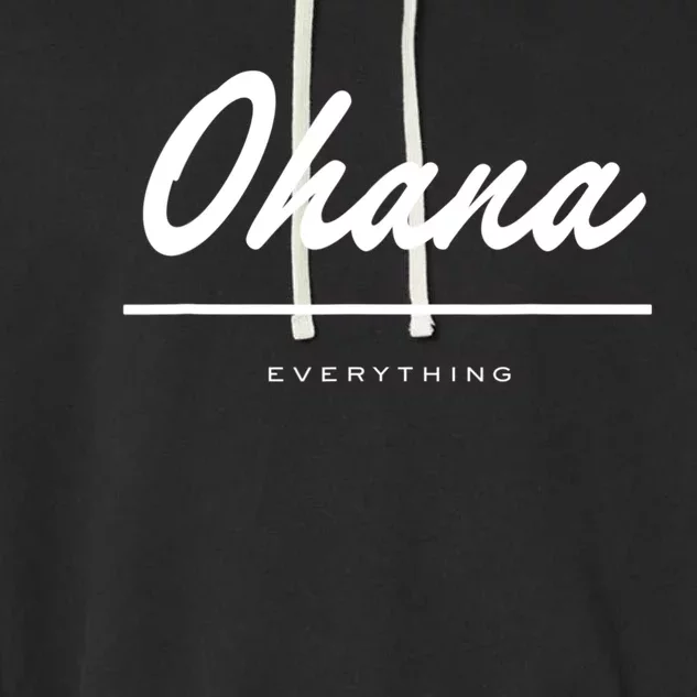 McKenzie Milton Merch Ohana Over Everything White Garment-Dyed Fleece Hoodie