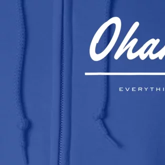 McKenzie Milton Merch Ohana Over Everything White Full Zip Hoodie