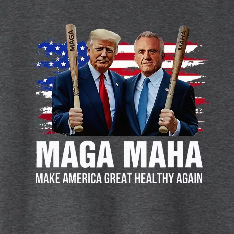 Maha Maga Make America Healthy Great Again Trump Kennedy Women's Crop Top Tee