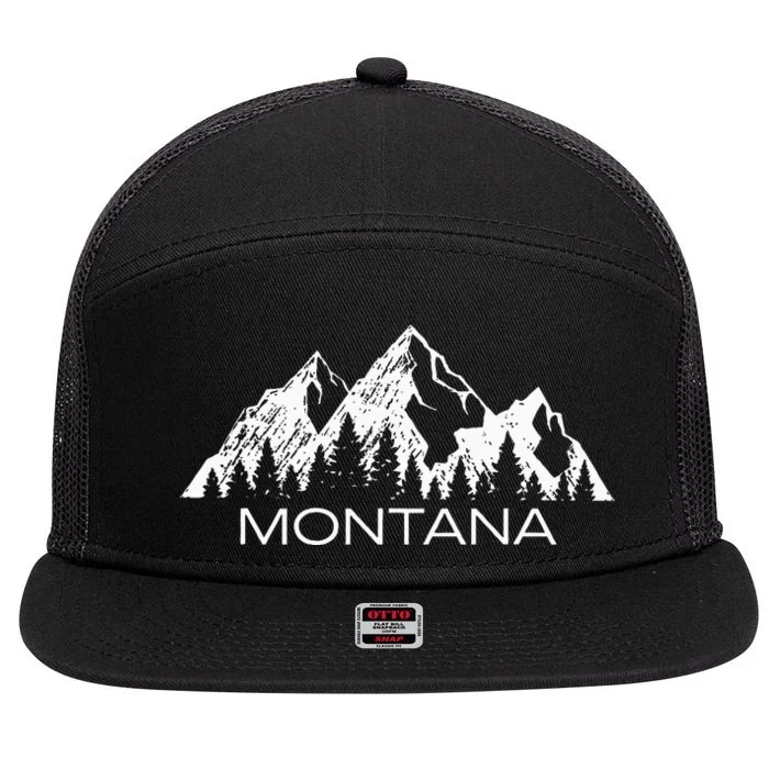 Montana Montana Mountain Gift Cool Montana 7 Panel Mesh Trucker Snapback Hat