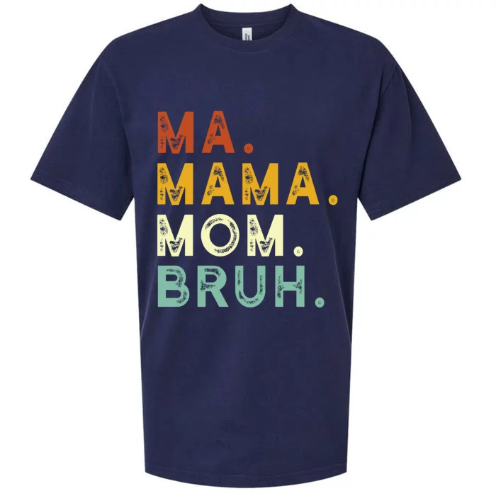 Ma Mama Mom Bruh Vintage Retro Sueded Cloud Jersey T-Shirt