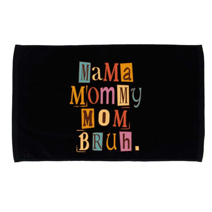 Mama Mommy Mom Bruh Retro Tee For Mother's Day Microfiber Hand Towel