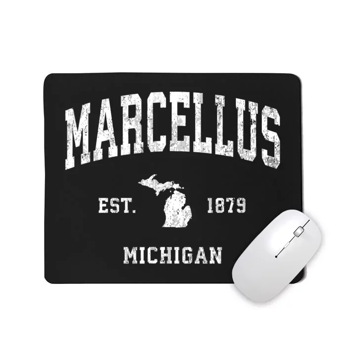 Marcellus Michigan Mi Vintage Established Athletic Sports Design Mousepad