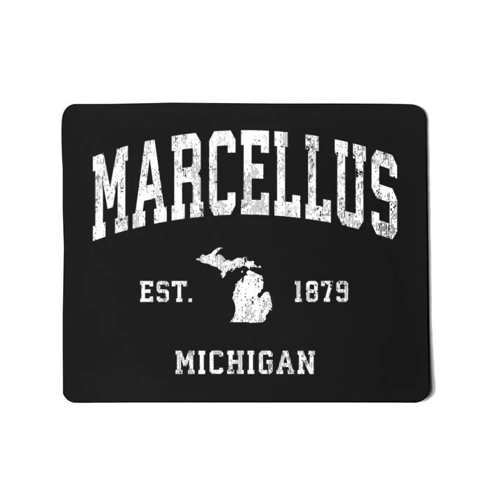 Marcellus Michigan Mi Vintage Established Athletic Sports Design Mousepad