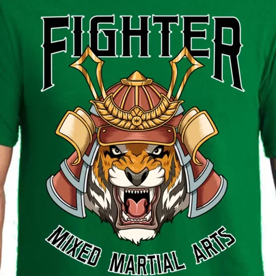 Mma Mixed Martial Arts Tiger Cage Fighter Free Fighter Funny Gift Pajama Set