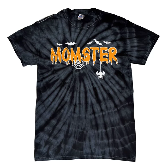 Momster Mom Mommy Matching Family Halloween Costume Tie-Dye T-Shirt