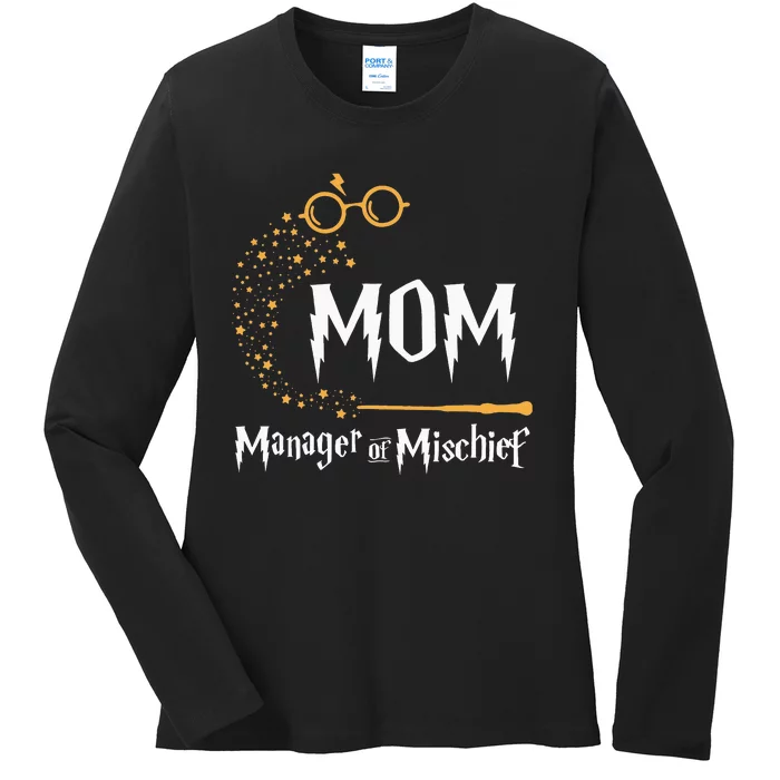 Magical Mom Manager of Mischief Mother's Day Ladies Long Sleeve Shirt