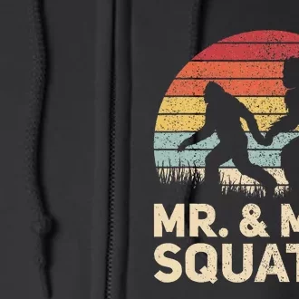 Matching Mr & Mrs Outfit Husband Wife Funny Wedding Bigfoot Full Zip Hoodie