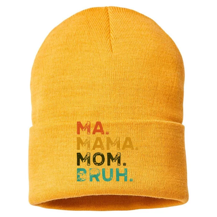 Mama Ma Mommy Mom Bruh Sustainable Knit Beanie