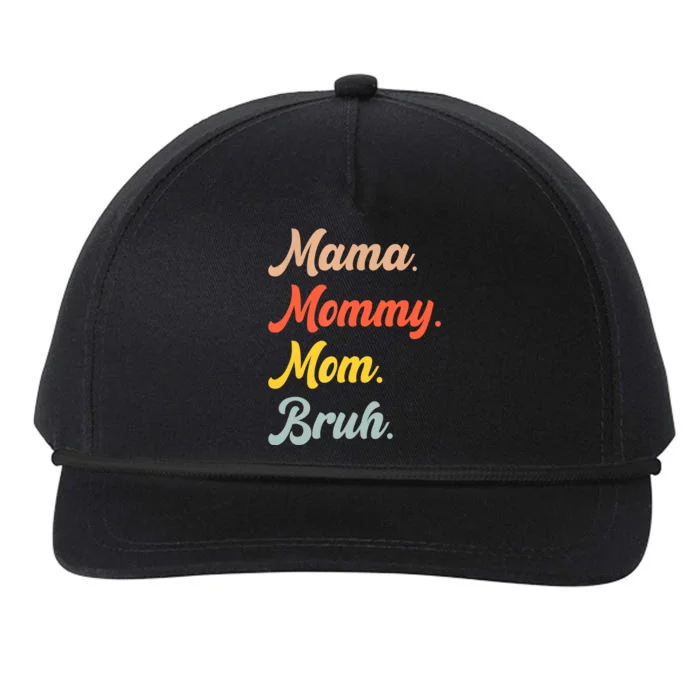 Mama Mommy Mom Bruh Snapback Five-Panel Rope Hat