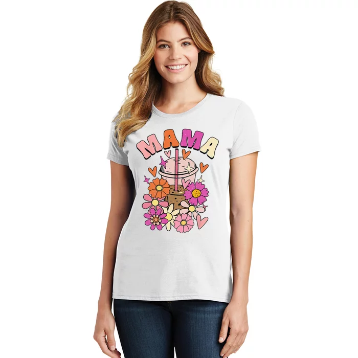 Mama & Mini Mommy & Daughter Mommy & Me Groovy Matching Women's T-Shirt