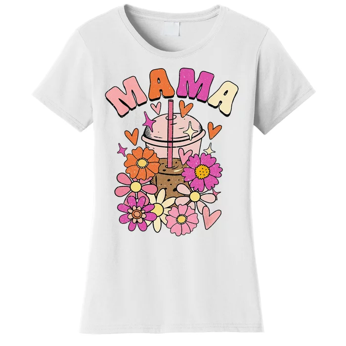 Mama & Mini Mommy & Daughter Mommy & Me Groovy Matching Women's T-Shirt