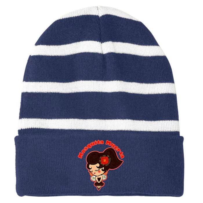 Mosquita Muerta Mischievous Funny Premium Striped Beanie with Solid Band