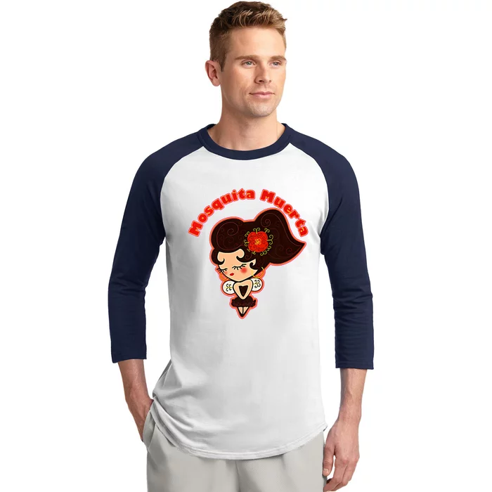 Mosquita Muerta Mischievous Funny Premium Baseball Sleeve Shirt