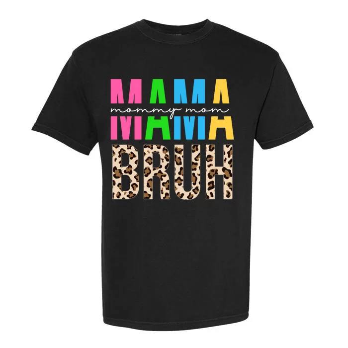 Mama Mommy Mom Bruh Cheetah Print Garment-Dyed Heavyweight T-Shirt