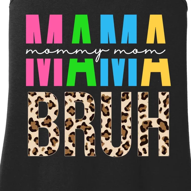 Mama Mommy Mom Bruh Cheetah Print Ladies Essential Tank