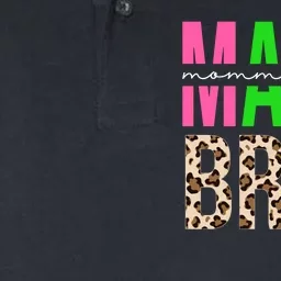 Mama Mommy Mom Bruh Cheetah Print Softstyle Adult Sport Polo