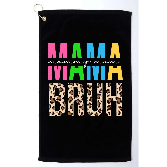 Mama Mommy Mom Bruh Cheetah Print Platinum Collection Golf Towel