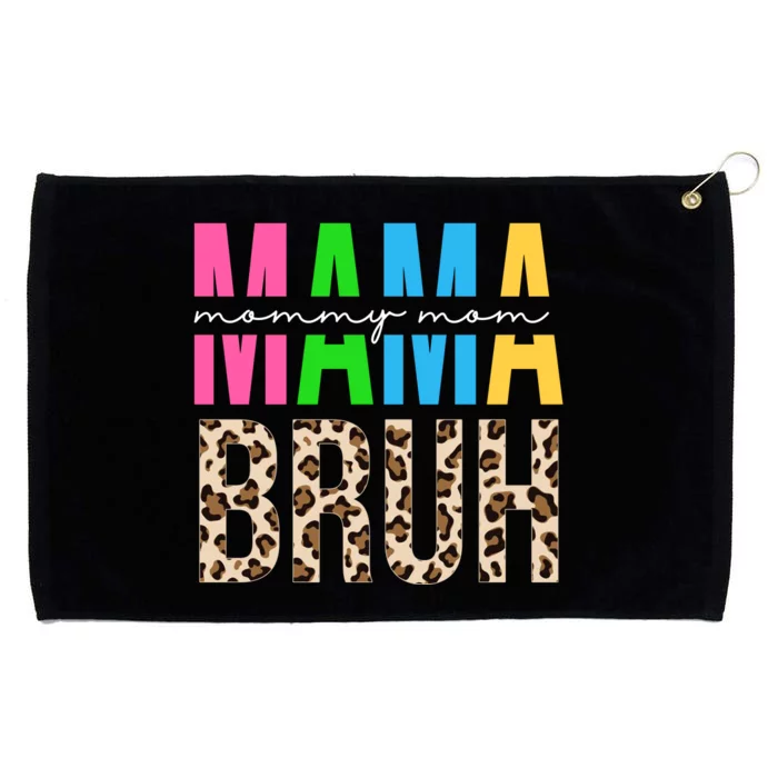 Mama Mommy Mom Bruh Cheetah Print Grommeted Golf Towel