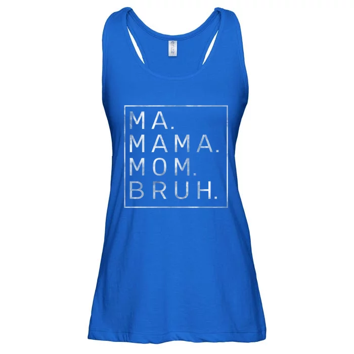 Ma Mama Mom Bruh Blue Sky Mother Gift Ladies Essential Flowy Tank