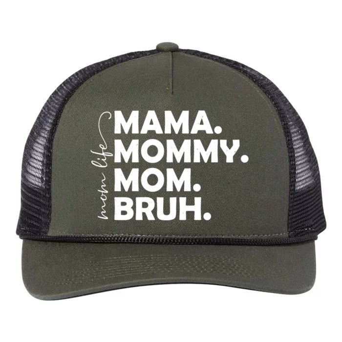 Mama Mommy Mom Bruh Life Retro Rope Trucker Hat Cap