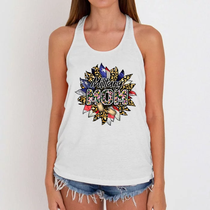 Military Mom Women's Knotted Racerback Tank