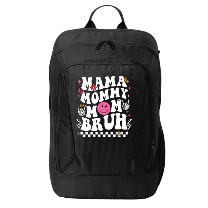 Mama Mommy Mom Bruh Retro Smile Face City Backpack