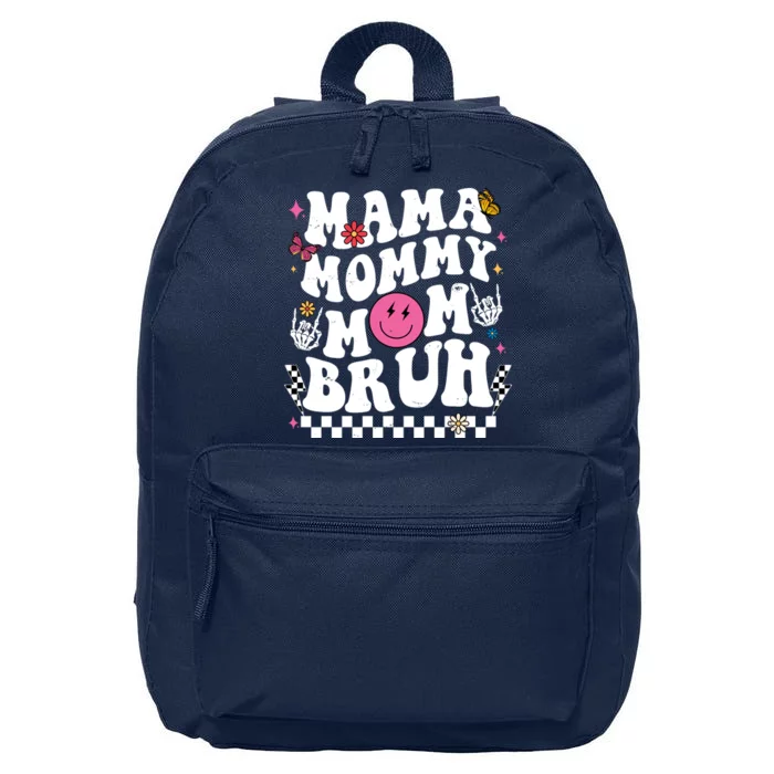 Mama Mommy Mom Bruh Retro Smile Face 16 in Basic Backpack