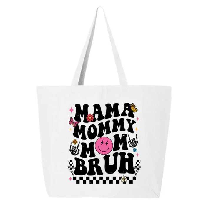 Mama Mommy Mom Bruh Retro Smile Face 25L Jumbo Tote