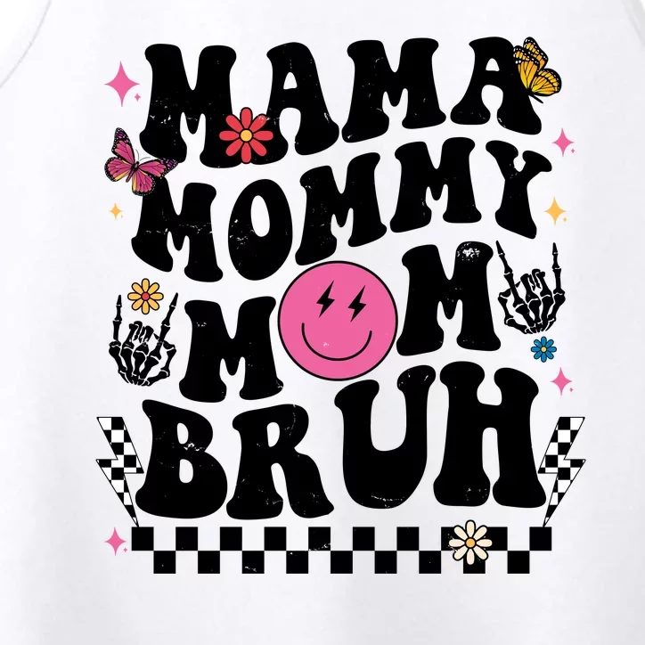 Mama Mommy Mom Bruh Retro Smile Face Performance Tank