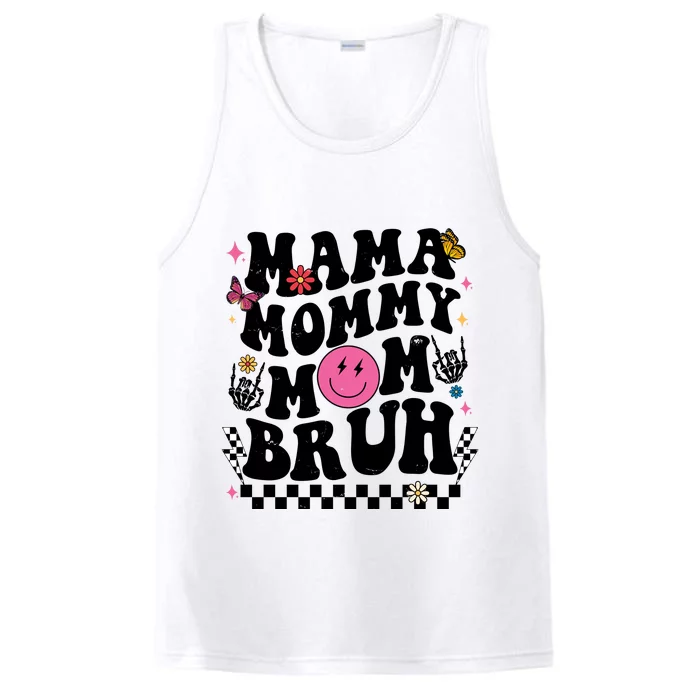 Mama Mommy Mom Bruh Retro Smile Face Performance Tank