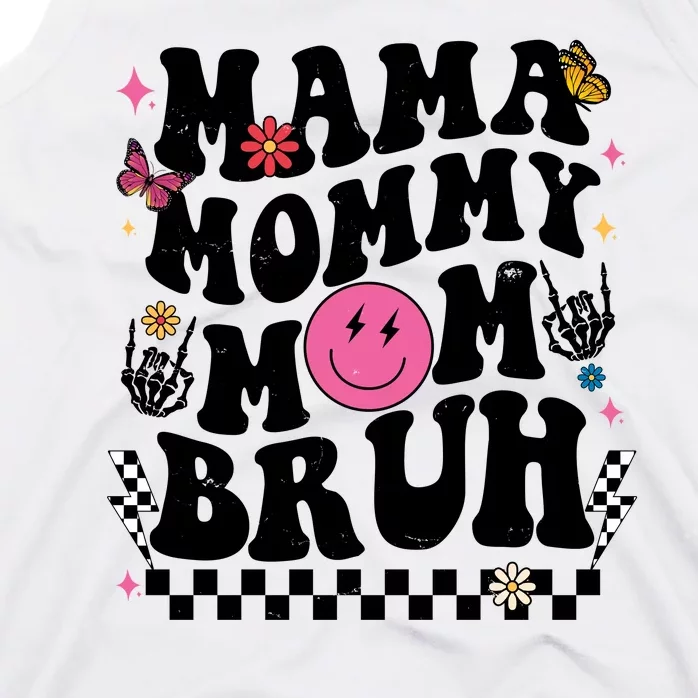 Mama Mommy Mom Bruh Retro Smile Face Tank Top