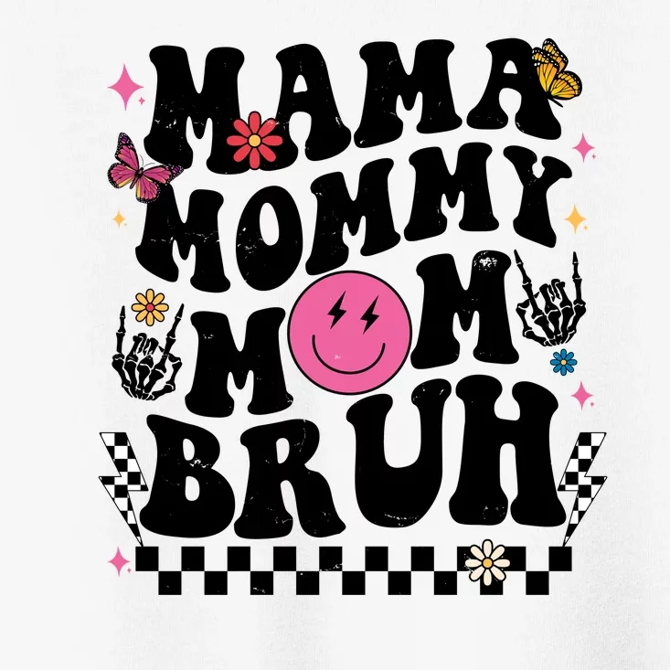 Mama Mommy Mom Bruh Retro Smile Face Toddler T-Shirt