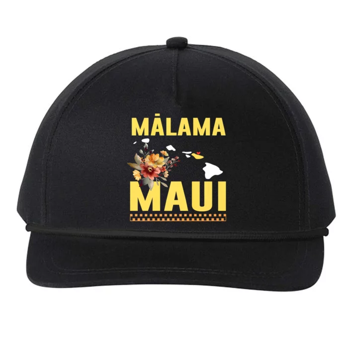 Malama Maui Malama Strong Hawaii Snapback Five-Panel Rope Hat