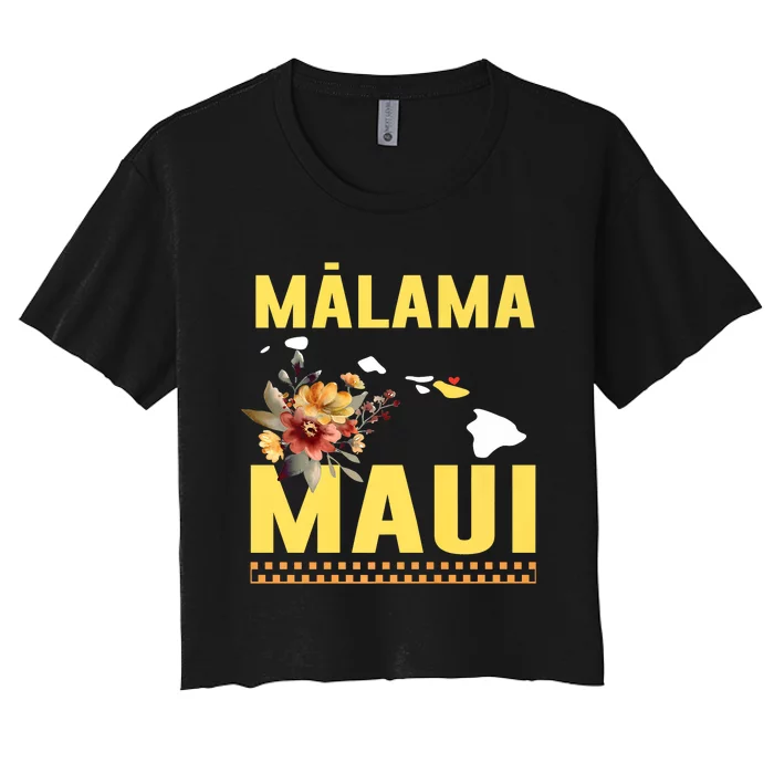 Malama Maui Malama Strong Hawaii Women's Crop Top Tee