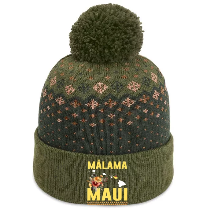 Malama Maui Malama Strong Hawaii The Baniff Cuffed Pom Beanie