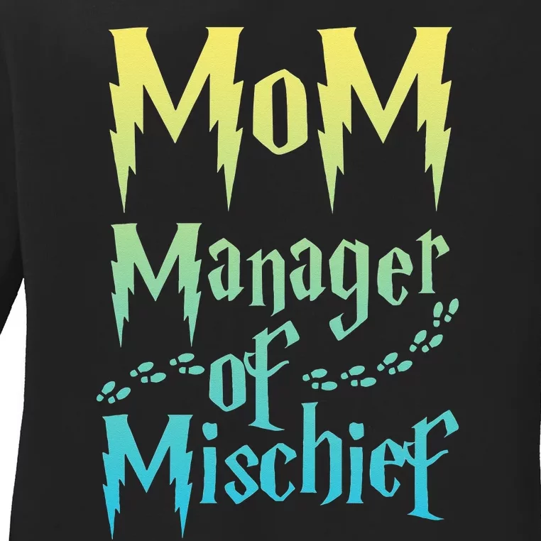 Magical Mom Manager of Mischief Ladies Long Sleeve Shirt